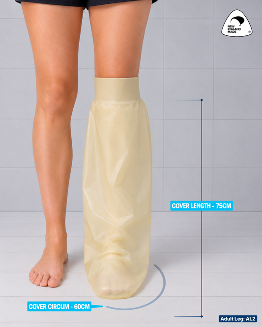 Waterproof Cast Cover for Adult Leg - Size 2 (AL2)