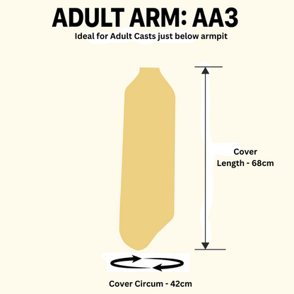 Waterproof Cast Cover for Adult Arm - Size 3 (AA3)
