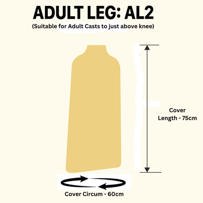 Waterproof Cast Cover for Adult Leg - Size 2 (AL2)