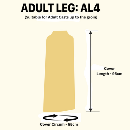 Waterproof Cast Cover for Adult Leg - Size 4 (AL4)