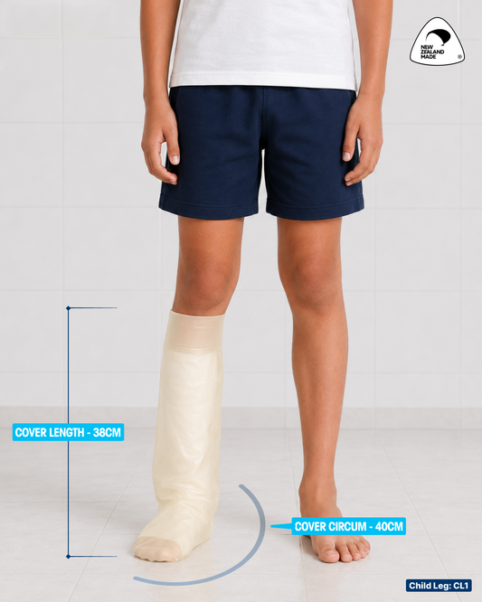 Waterproof Cast Cover for Child Leg - Size 1 (CL1)
