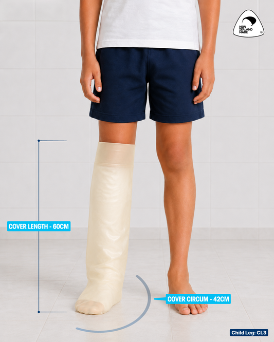 Waterproof Cast Cover for Child Leg - Size 3 (CL3)