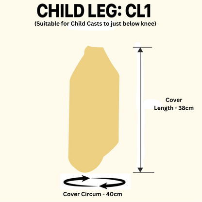 Waterproof Cast Cover for Child Leg - Size 1 (CL1)