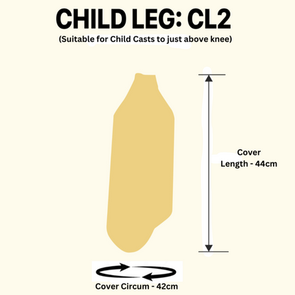 Waterproof Cast Cover for Child Leg - Size 2 (CL2)