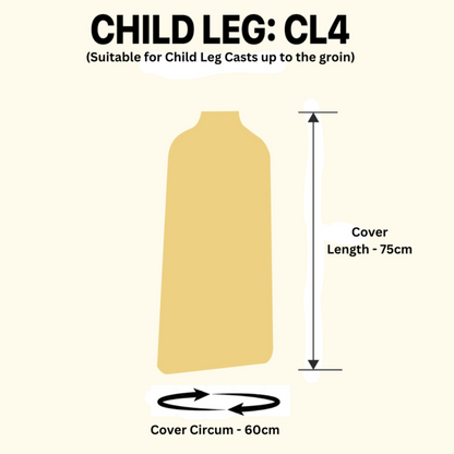 Waterproof Cast Cover for Child Leg - Size 4 (CL4)